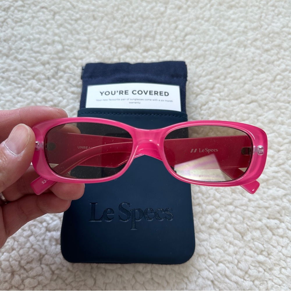 LE SPECS UNREAL! LTD EDT PINK SUNGLASSES